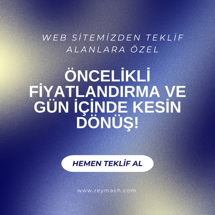 Öncelikli Özel Üretim Teklifi 
